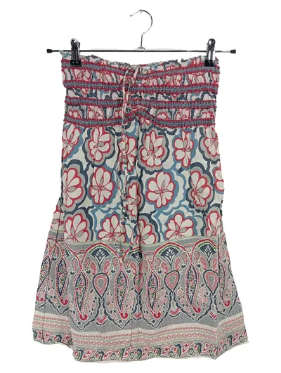 Anchor Blue Sommerkleid Damen Gr. M Boho Blumen Paisley Trägerlos