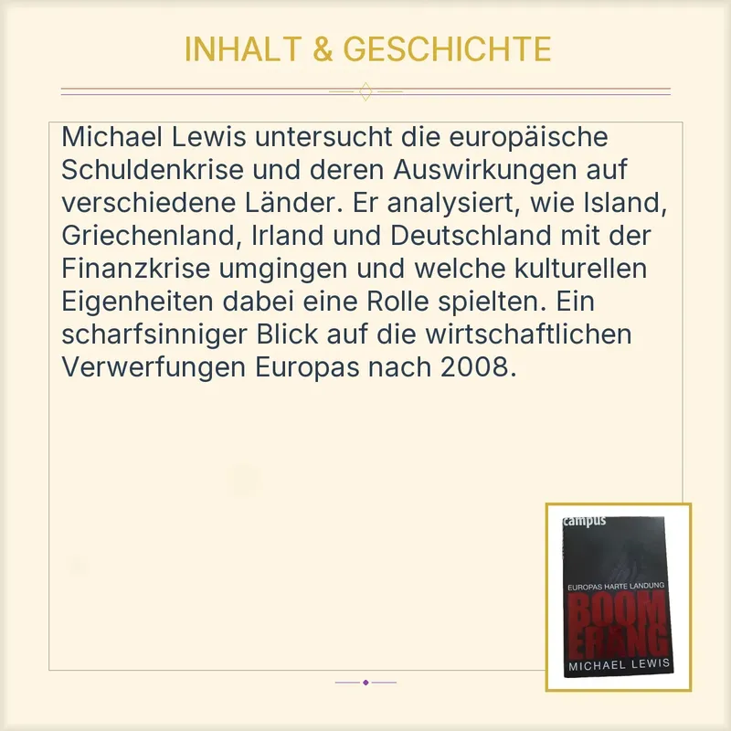 Boomerang Europas harte Landung Michael Lewis Campus Verlag Wirtschaft 3