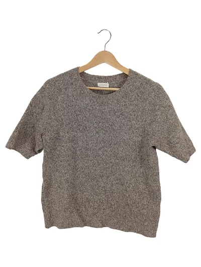 JcSophie Damen Pullover Strick Kurzarm Beige Meliert Gr. XL