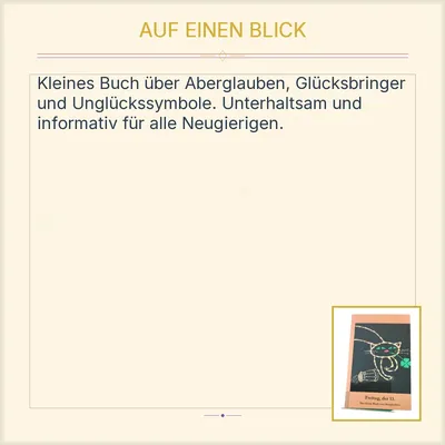 Freitag der 13. - Das kleine Buch vom Aberglauben Magie Übernatürliches
