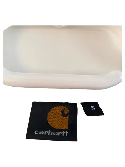 Carhartt Damen T-Shirt Gr. S Grün Geometrisch Logo Print Kurzarm