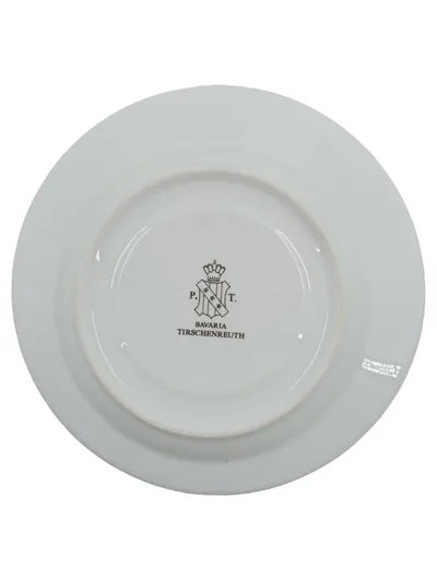 Tirschenreuth Bavaria Unterteller Porzellan Weiß Punkte Modern 15cm