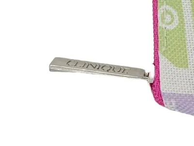 Clinique Kosmetiktasche Mehrfarbig Farbenfroh Reisemotiv 18x9cm