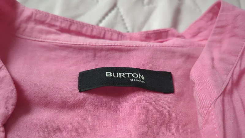 Burton of London Damen Langarmshirt Bluse Gr. 38 M Pink Casual 2