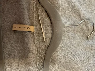 Soyaconcept Damen Strickjacke Cardigan Grau Gr. M V-Ausschnitt Basic