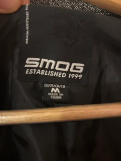 Smog Sakko Herren Gr. M Grau Meliert Business Blazer Established 1999