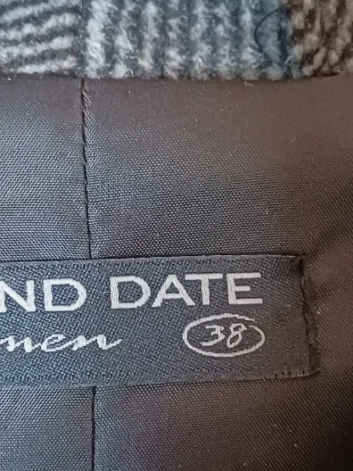 Blind Date Damen Übergangsmantel Gr. 38 Grau Lederdetails Asymmetrisch 4