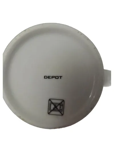 DEPOT Tasse Porzellan Spruch Lieblingstag Weiß Rosa Grau 300ml