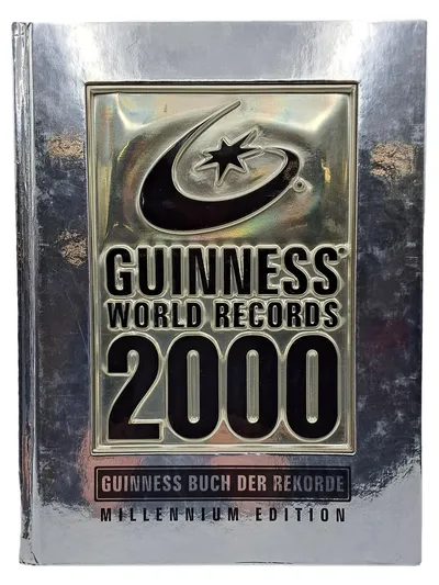 Guinness World Records 2000 Millennium Edition Buch der Rekorde Hardcover Silber