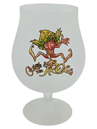 Cuvée des Trolls Bierglas 50cl Tulpenglas Frosted Weiß Sammlerglas