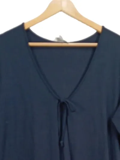 Élégance Paris Damen Maxikleid Gr. 44 Blau Viskose Freizeitkleid