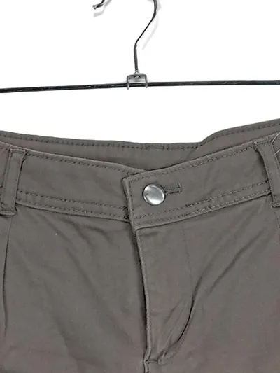 LASCANA Damen Chino Shorts Gr. 42 XL Grau Casual Kurze Hose Baumwolle