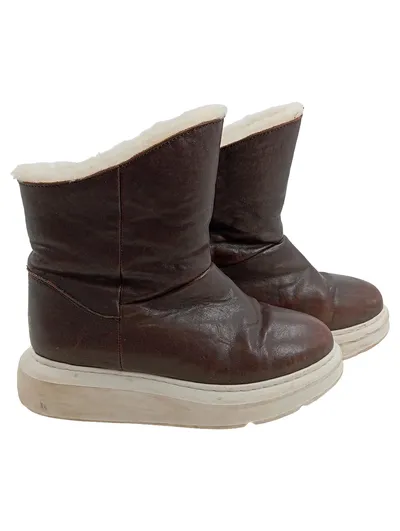 Australia Luxe Collective Damen Stiefel Leder Fell Gr. 38 Braun Winter