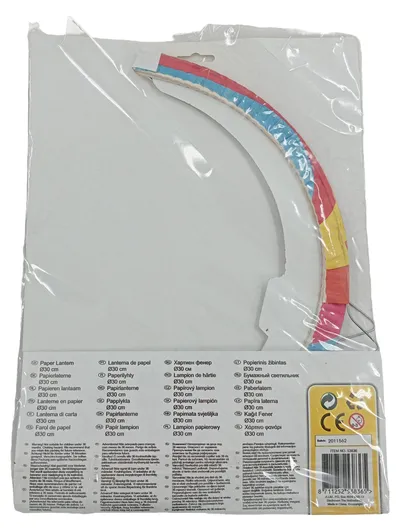 Eddy Toys Papierlaterne Ø30 cm Mehrfarbig Bunt Kugellaterne Papier