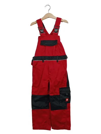 Engelbert Strauss Latzhose Kinder Gr. 98/104 Rot Schwarz Arbeitshose