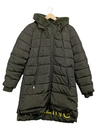 Cartoon Steppmantel Damen Gr. 40 Oliv Winterjacke Kapuze Kunstfell 1