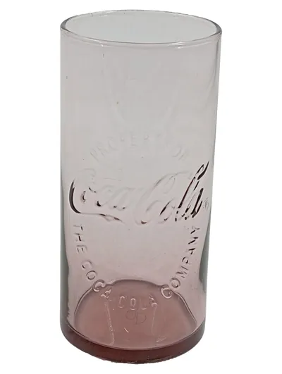 Coca-Cola Trinkglas Rosa Retro Vintage Glas 250ml Sammlerstück