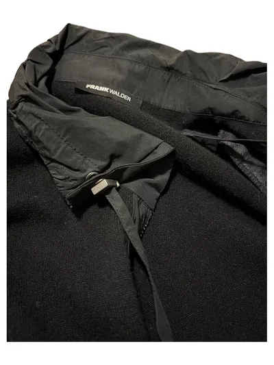FRANK WALDER Damen Strickjacke Gr. 40 Schwarz Reißverschluss
