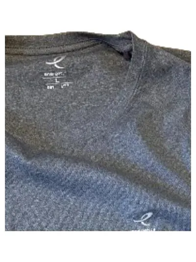 Energetics Herren Sport T-Shirt Gr. L Grau Meliert Kurzarm