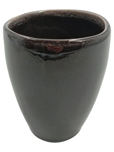 Broste Copenhagen Kaffeebecher Porzellan Grau Minimalistisch 11cm