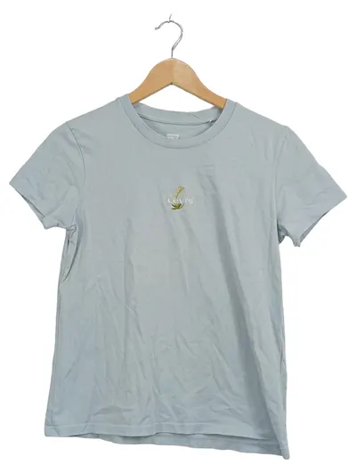 Levi's Damen T-Shirt Hellblau Gr. S Blumenprint Stickerei