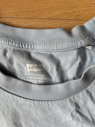 Levi's Damen T-Shirt Hellblau Gr. S Blumenprint Stickerei