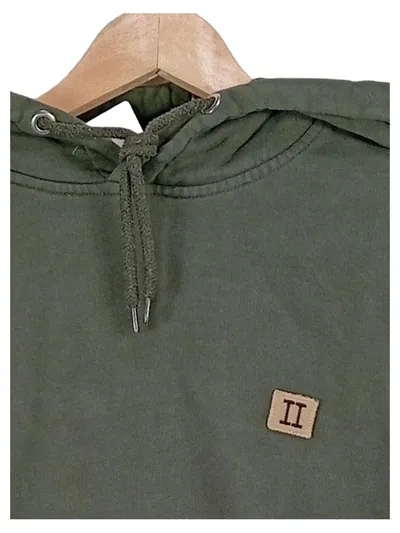 Les Deux Hoodie Herren Kapuzenpullover Oliv Gr. M Casual Baumwolle