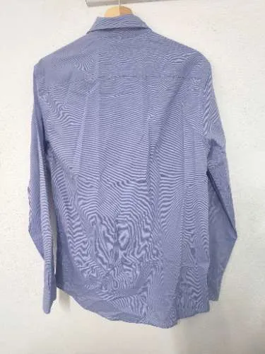 Tommy Hilfiger Hemd Herren M New York Fit Langarm Blau gestreift 2