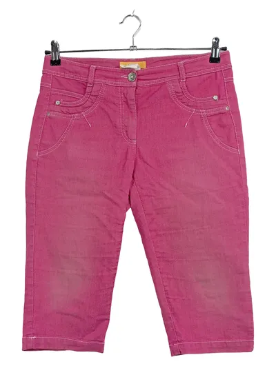 BiBA Damen Capri Hose Größe 38 Pink Casual Stoffhose Bermuda