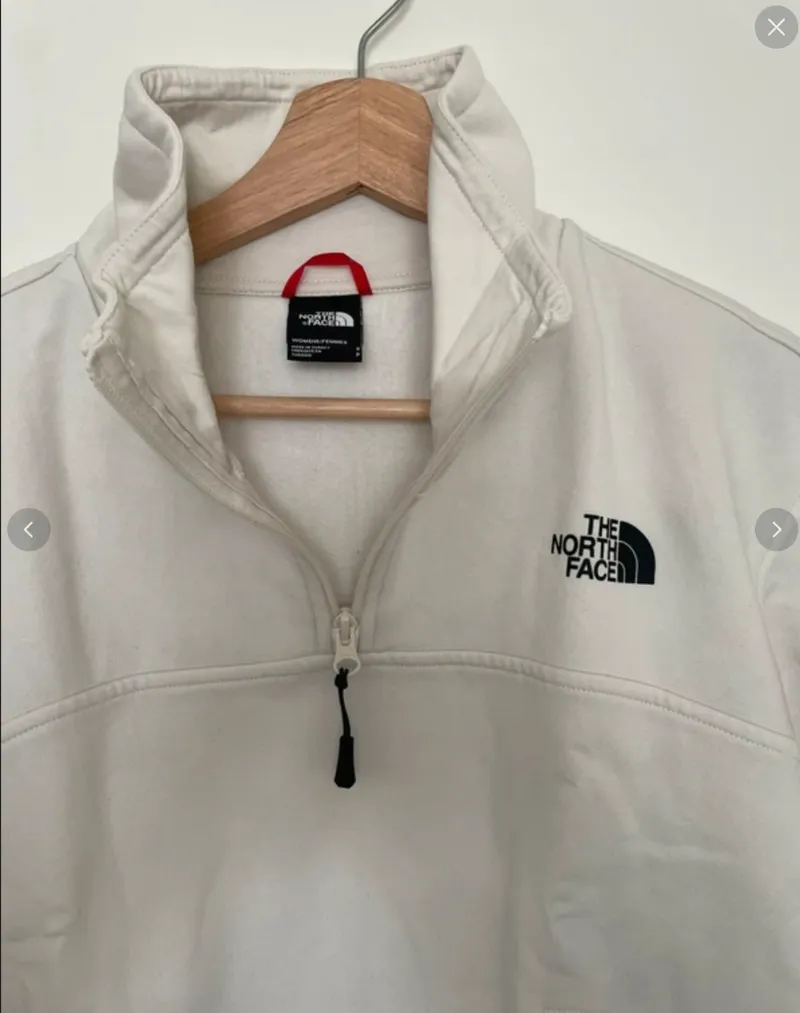 The North Face Sweatjacke Damen Gr. S Weiß Half-Zip Pullover 3