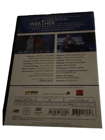 Arthaus Musik Werther DVD Oper Live Massenet Karlsruhe 2007 Keith Ikaia-Purdy