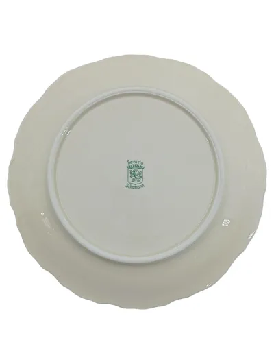 Schumann Arzberg Bavaria Essteller Porzellan Blumenmuster Goldrand 20,5cm