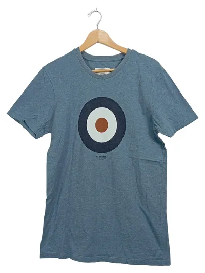 Ben Sherman Herren T-Shirt Zielscheiben-Print Petrol Gr. L Retro