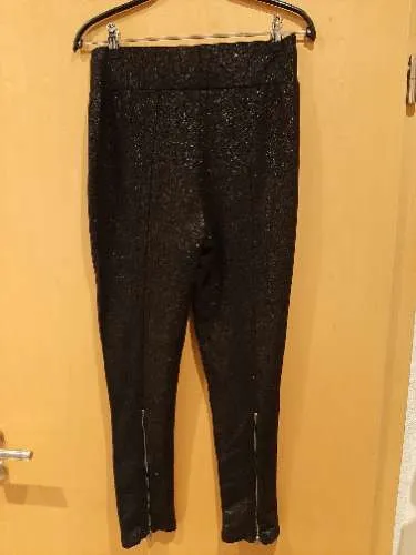 Alba Moda Damen Glitzer Stoffhose Schwarz Gr. 40 Festlich Party