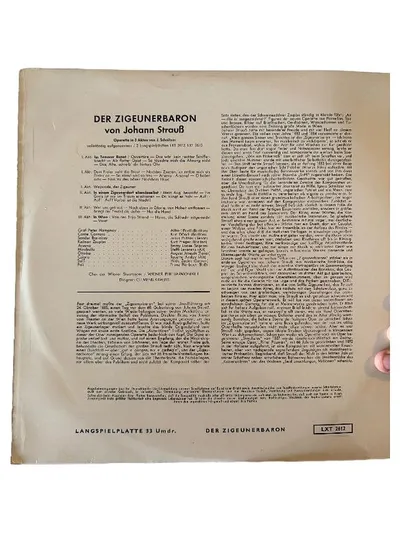 Johann Strauß Der Zigeunerbaron Operette Vinyl LP Decca Klassik