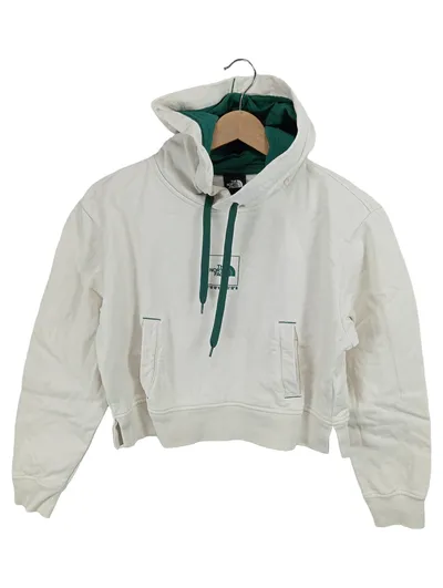 The North Face Damen Kapuzenpullover Hoodie Cropped Weiß Gr. XS