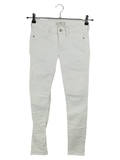 Abercrombie & Fitch Damen Slim Fit Jeans Weiß W25 XS Skinny