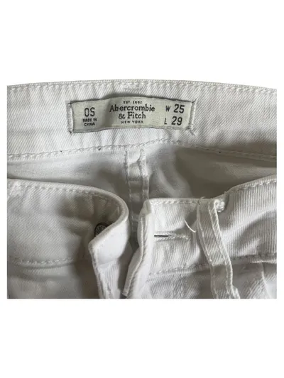 Abercrombie & Fitch Damen Slim Fit Jeans Weiß W25 XS Skinny