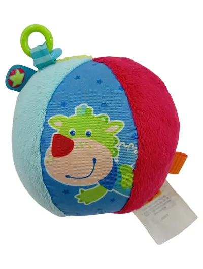HABA Greifball Drache Bär Baby Greifling Stoffball bunt 10cm
