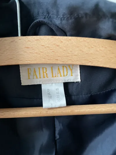 Fair Lady Damen Leichte Jacke Gr. 48 Blau Klassisch Polyester