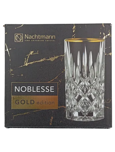 Nachtmann Noblesse Gold Edition Longdrinkglas Kristall 2er Set 300ml