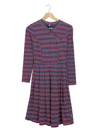 Blutsgeschwister Freizeitkleid Damen Gr. S Langarm Retro Muster Mehrfarbig 1