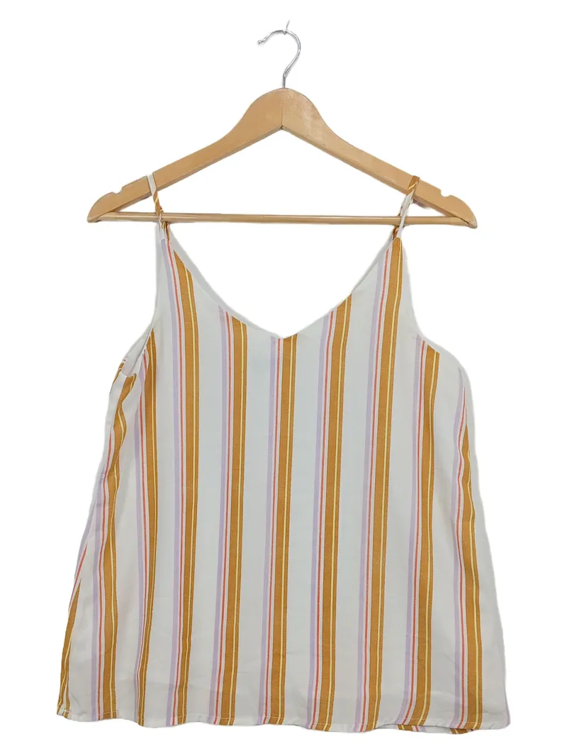 Cotton On Damen Top Trägertop gestreift Gr. XS Mehrfarbig Casual 2