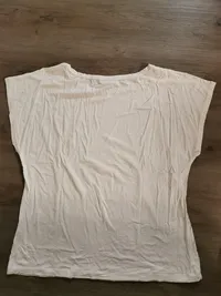 Ambria Damen T-Shirt Gr. 40/L Weiß Geometrisches Muster Casual 6