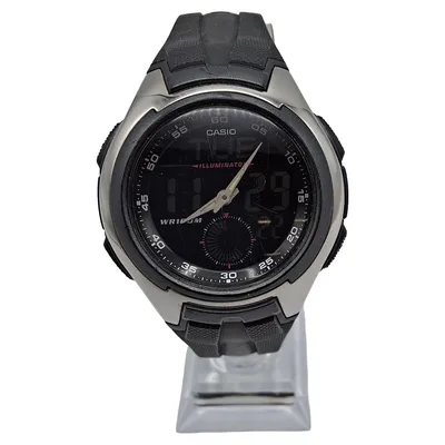 Casio Herrenuhr AQ-160 Ana-Digi Illuminator WR100M Schwarz Sportlich