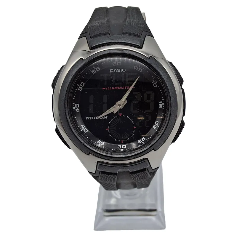 Casio Herrenuhr AQ-160 Ana-Digi Illuminator WR100M Schwarz Sportlich 1