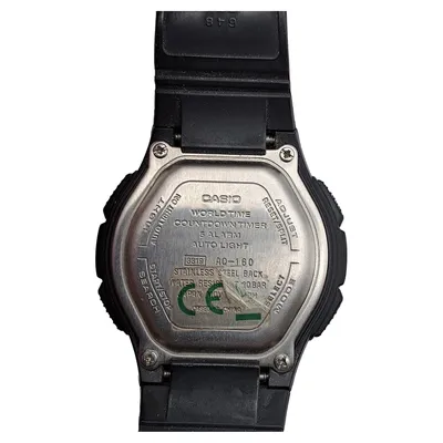 Casio Herrenuhr AQ-160 Ana-Digi Illuminator WR100M Schwarz Sportlich