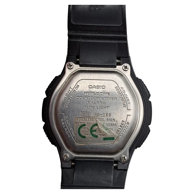 Casio Herrenuhr AQ-160 Ana-Digi Illuminator WR100M Schwarz Sportlich 2