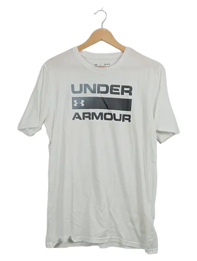 Under Armour Herren T-Shirt Weiß Gr. M Sportshirt Logo-Print