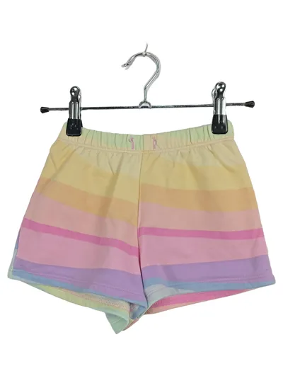 NEXT Kinder Shorts Regenbogen gestreift Mädchen Gr. 110 Baumwolle
